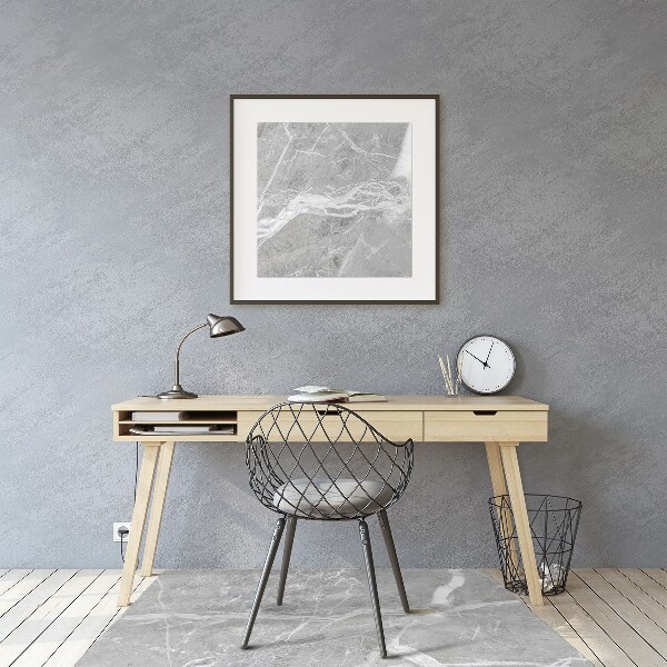 Computer chair mat gray marble