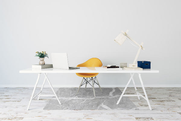 Computer chair mat gray marble
