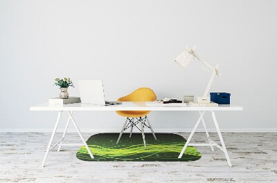 Desk chair mat green stripes