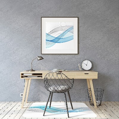 Office chair mat Blue-gray stripes