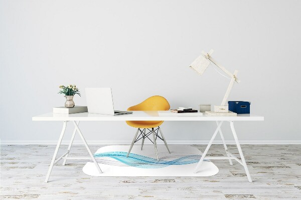 Office chair mat Blue-gray stripes
