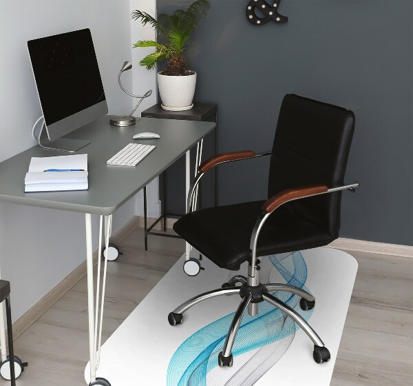 Office chair mat Blue-gray stripes