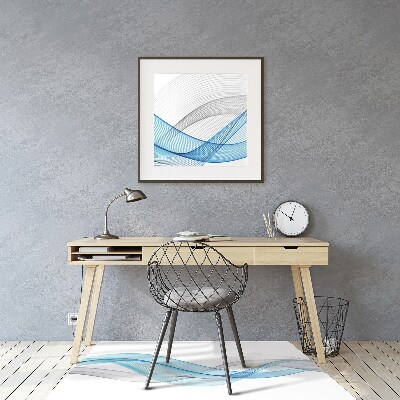 Office chair mat Blue-gray stripes