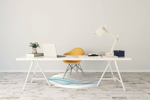 Office chair mat Blue-gray stripes