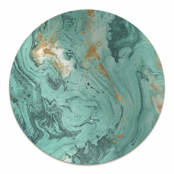 Chair mat floor panels protector Marble turquoise