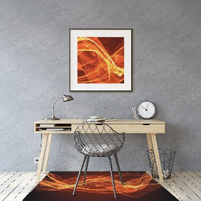 Chair mat floor panels protector red flame