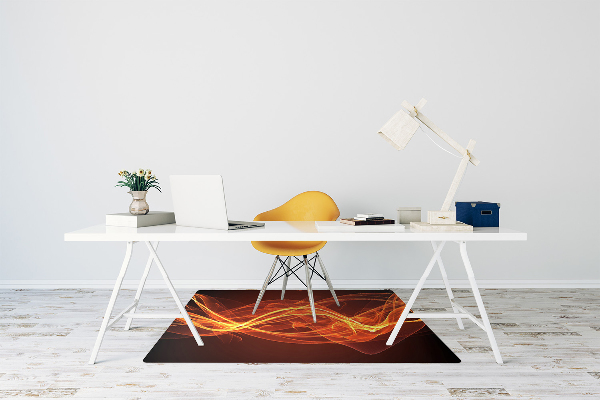 Chair mat floor panels protector red flame
