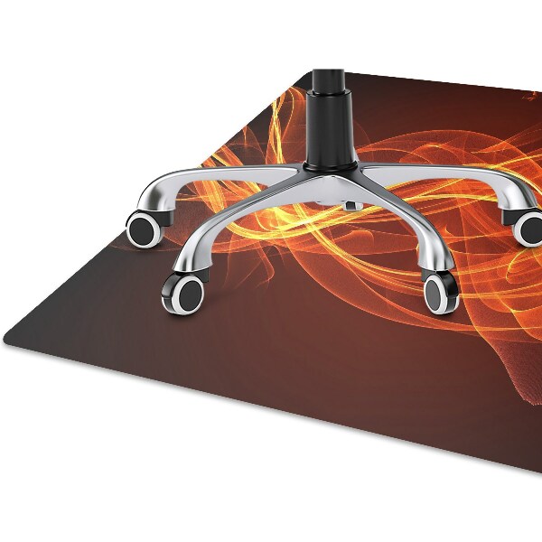 Chair mat floor panels protector red flame