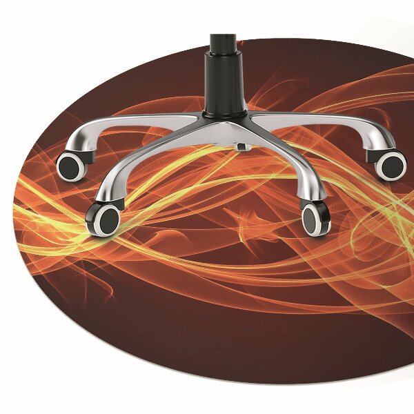 Chair mat floor panels protector red flame