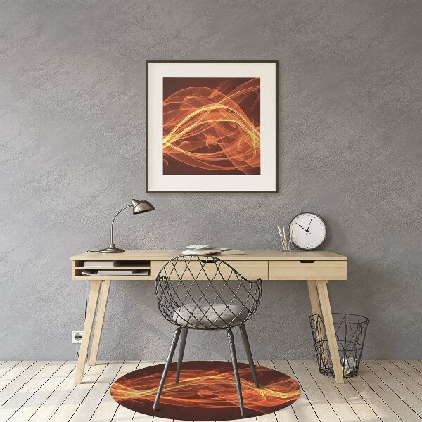 Chair mat floor panels protector red flame
