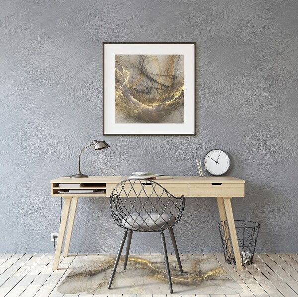 Computer chair mat Marble gold