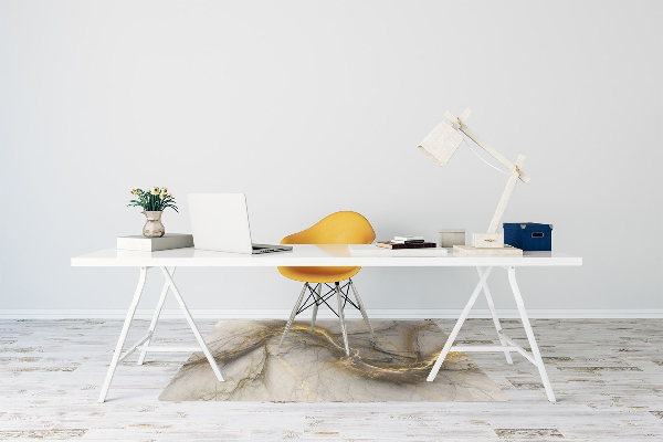 Computer chair mat Marble gold