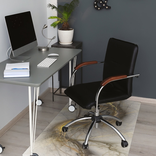 Computer chair mat Marble gold