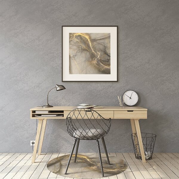 Computer chair mat Marble gold