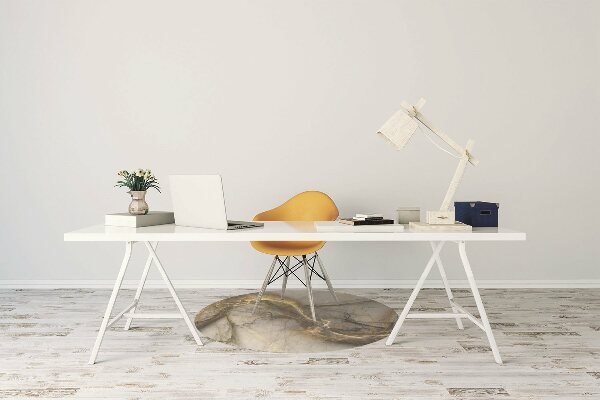 Computer chair mat Marble gold