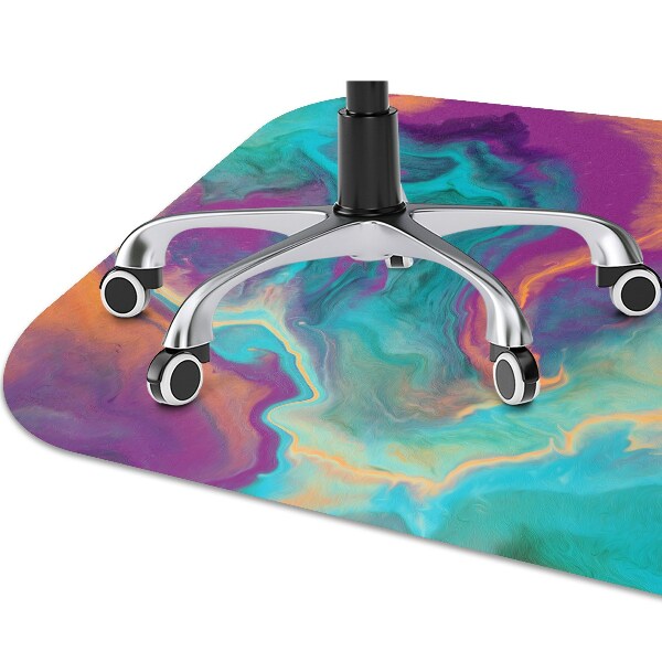 Office chair floor protector colorful patterns