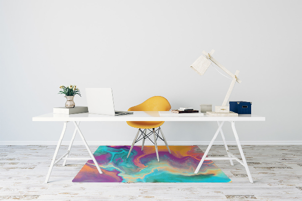 Office chair floor protector colorful patterns
