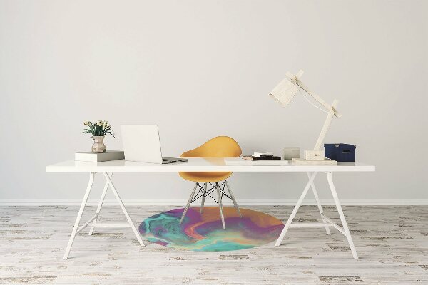 Office chair floor protector colorful patterns