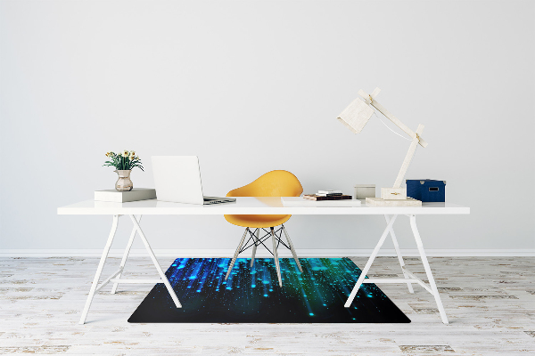 Chair mat blue particles