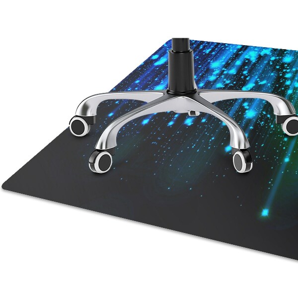 Chair mat blue particles