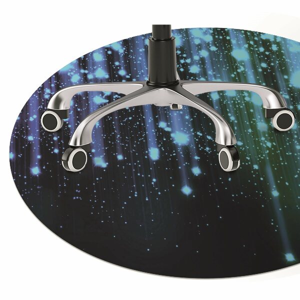 Chair mat blue particles