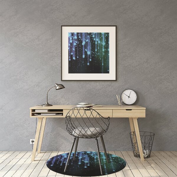 Chair mat blue particles
