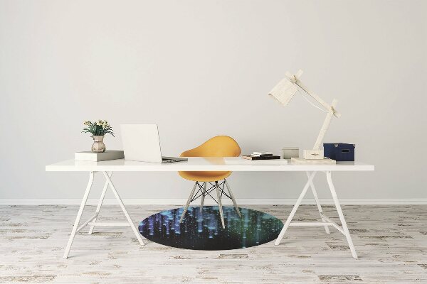 Chair mat blue particles