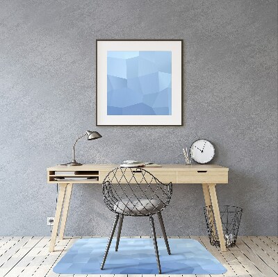 Computer chair mat Abstraction blue