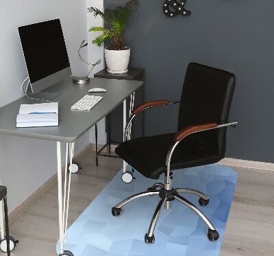 Computer chair mat Abstraction blue