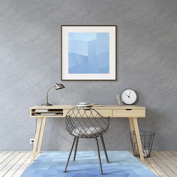 Computer chair mat Abstraction blue