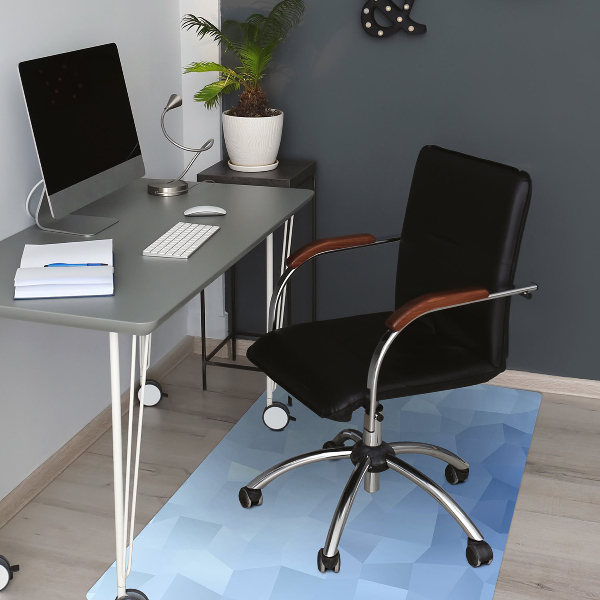Computer chair mat Abstraction blue