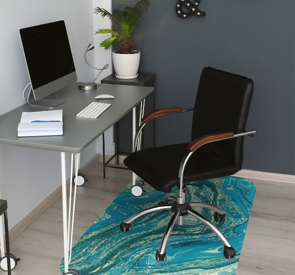 Computer chair mat Abstraction blue