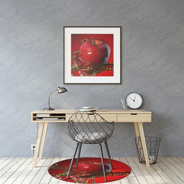 Office chair mat red apple