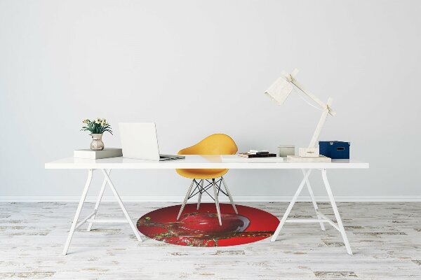 Office chair mat red apple