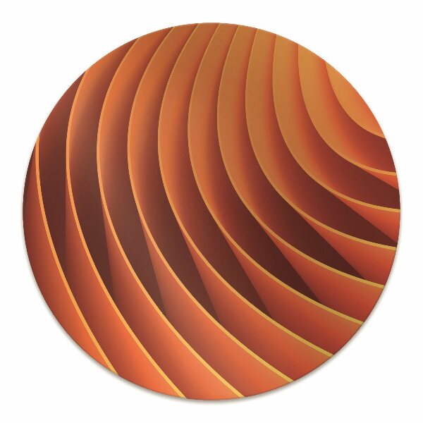 Office chair mat orange waves