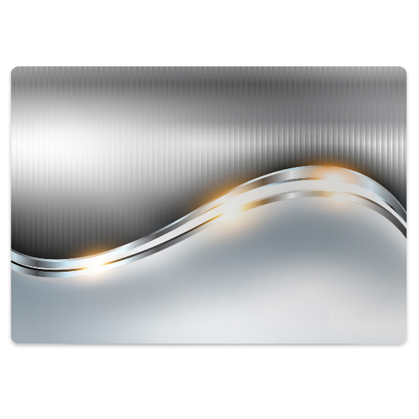 Office chair mat Crossing silver