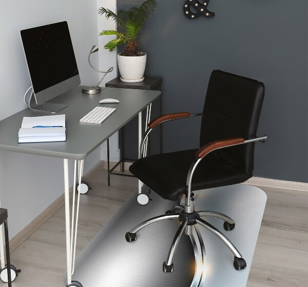 Office chair mat Crossing silver