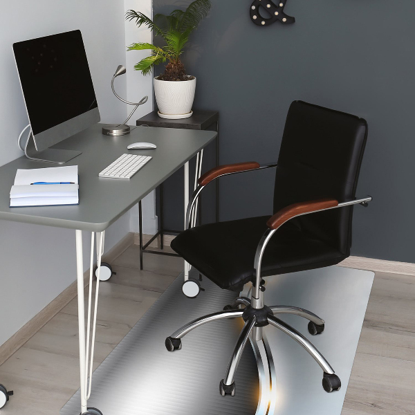 Office chair mat Crossing silver