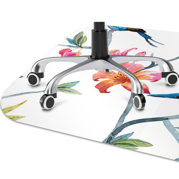Office chair mat flowers