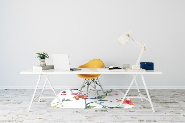 Office chair mat flowers