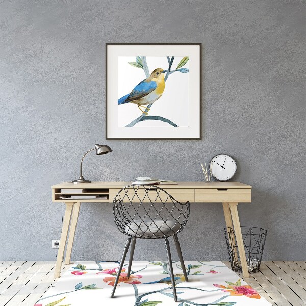Office chair mat flowers