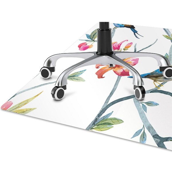 Office chair mat flowers
