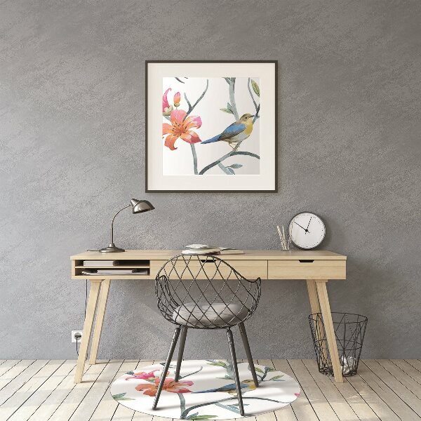 Office chair mat flowers