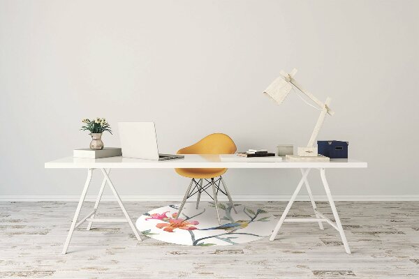 Office chair mat flowers