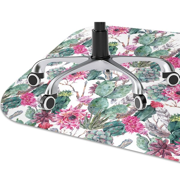 Office chair floor protector Succulents