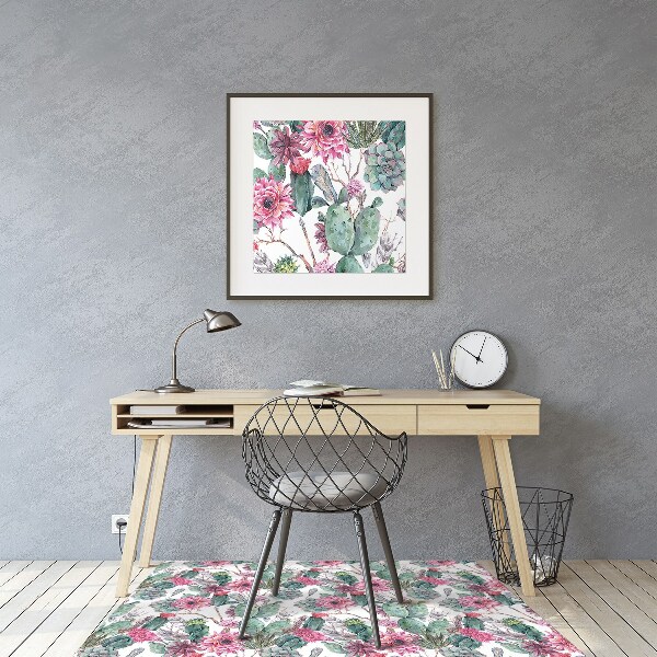 Office chair floor protector Succulents
