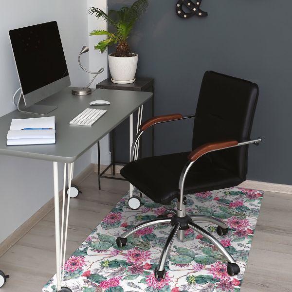 Office chair floor protector Succulents