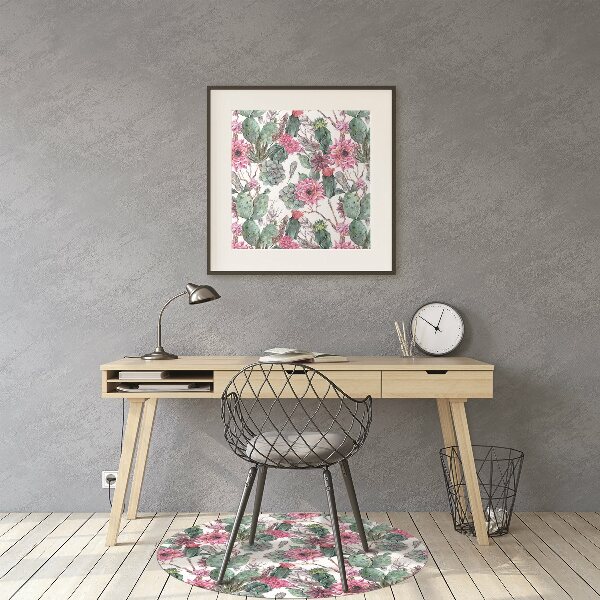 Office chair floor protector Succulents