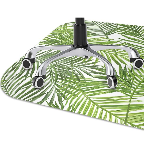 Office chair floor protector palm leaves