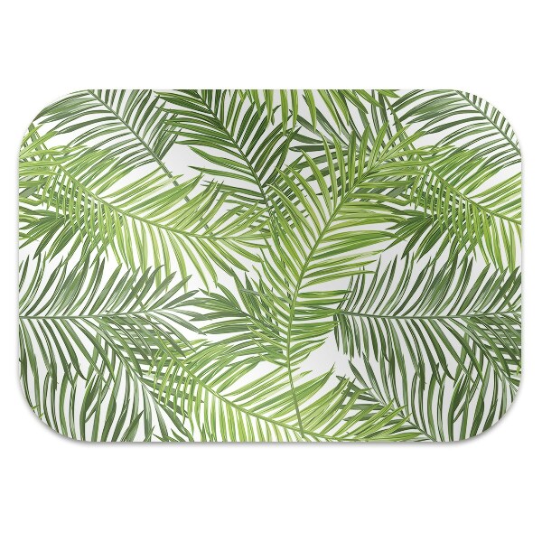 Office chair floor protector palm leaves